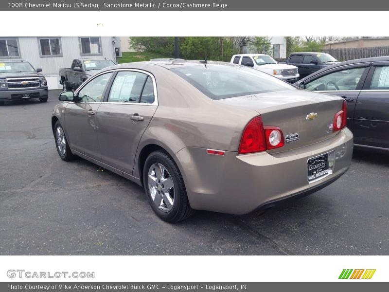 Sandstone Metallic / Cocoa/Cashmere Beige 2008 Chevrolet Malibu LS Sedan