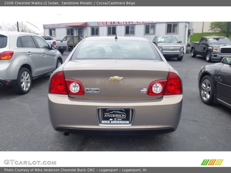 Sandstone Metallic / Cocoa/Cashmere Beige 2008 Chevrolet Malibu LS Sedan
