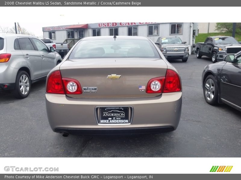 Sandstone Metallic / Cocoa/Cashmere Beige 2008 Chevrolet Malibu LS Sedan