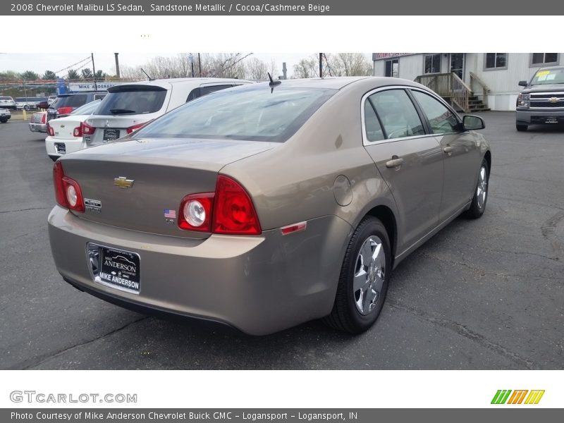 Sandstone Metallic / Cocoa/Cashmere Beige 2008 Chevrolet Malibu LS Sedan