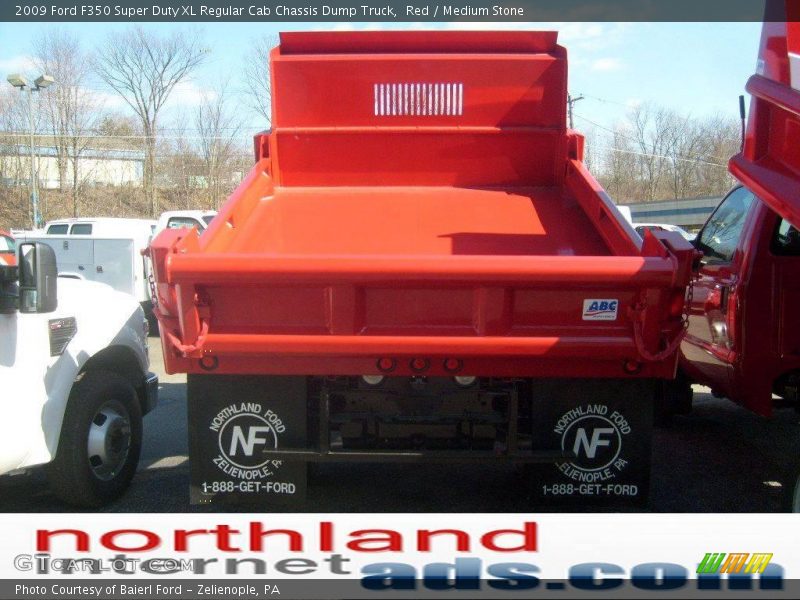 Red / Medium Stone 2009 Ford F350 Super Duty XL Regular Cab Chassis Dump Truck
