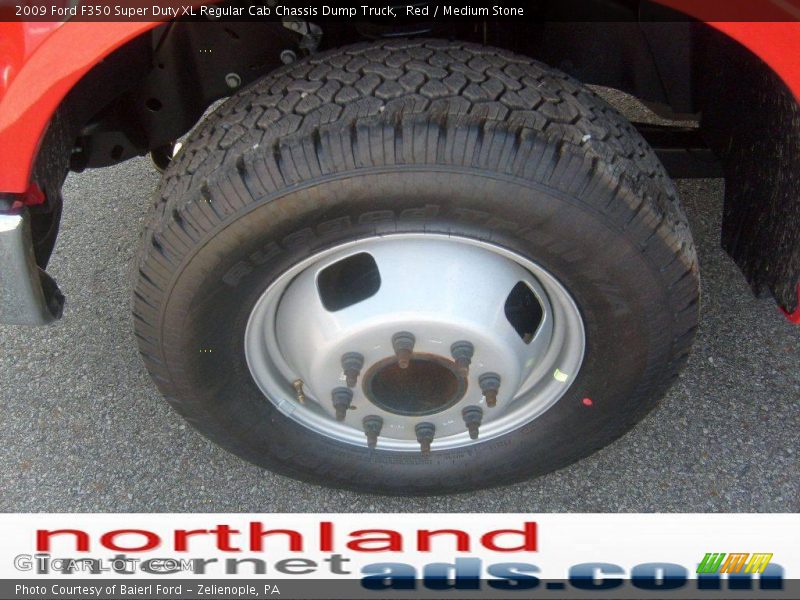 Red / Medium Stone 2009 Ford F350 Super Duty XL Regular Cab Chassis Dump Truck