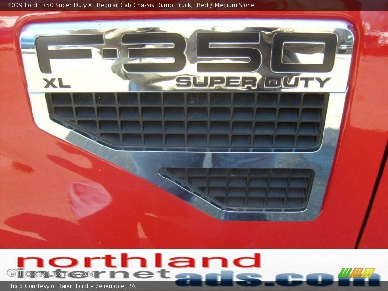 Red / Medium Stone 2009 Ford F350 Super Duty XL Regular Cab Chassis Dump Truck