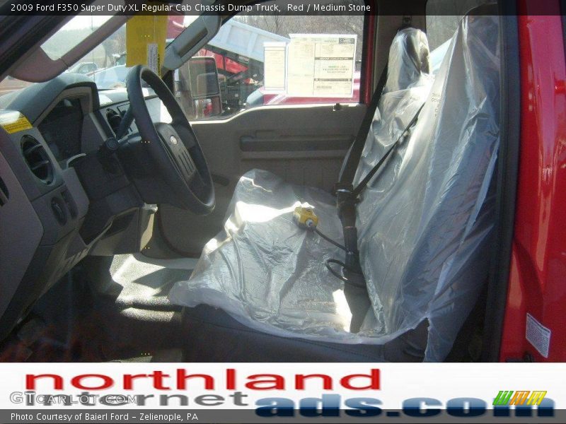 Red / Medium Stone 2009 Ford F350 Super Duty XL Regular Cab Chassis Dump Truck