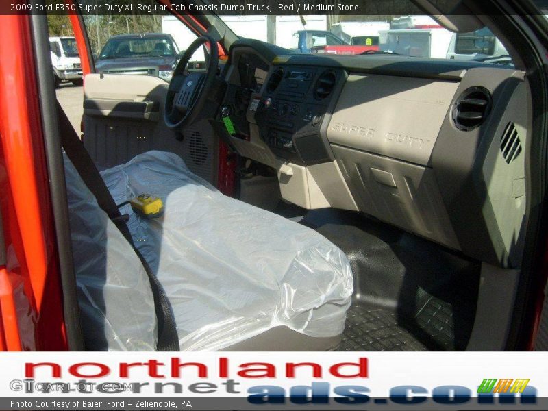 Red / Medium Stone 2009 Ford F350 Super Duty XL Regular Cab Chassis Dump Truck