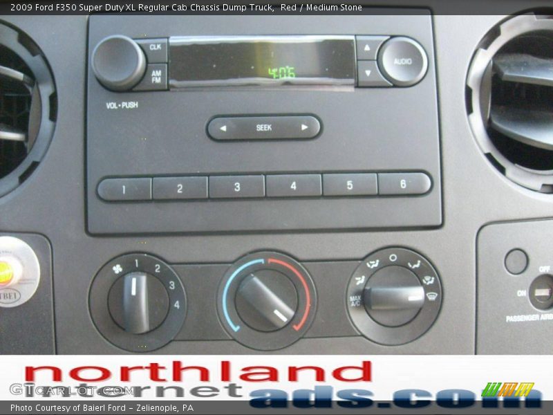 Red / Medium Stone 2009 Ford F350 Super Duty XL Regular Cab Chassis Dump Truck