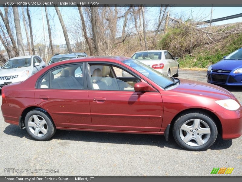 Tango Red Pearl / Ivory 2005 Honda Civic EX Sedan