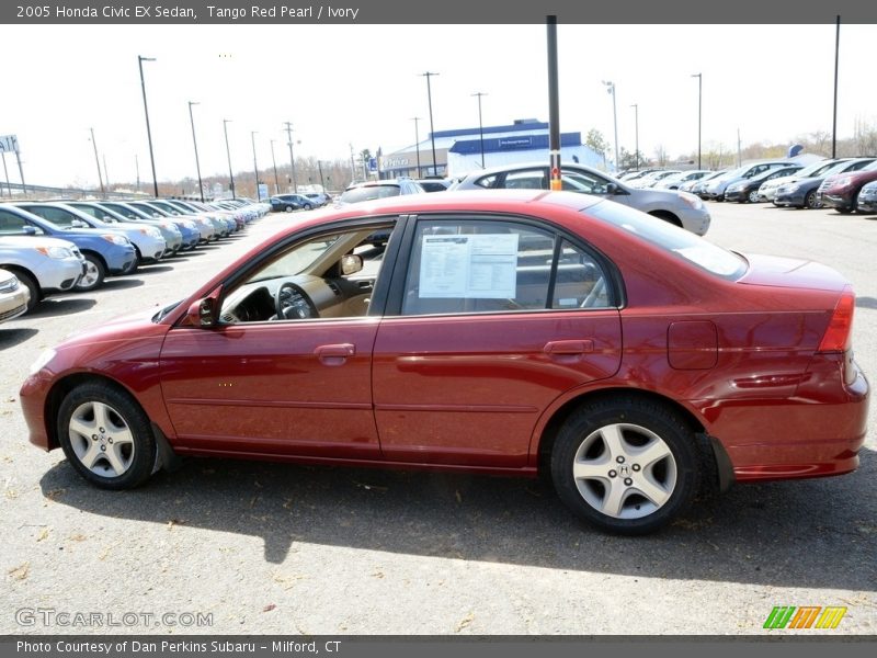 Tango Red Pearl / Ivory 2005 Honda Civic EX Sedan