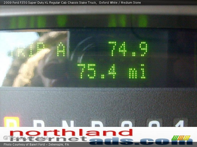 Oxford White / Medium Stone 2009 Ford F350 Super Duty XL Regular Cab Chassis Stake Truck