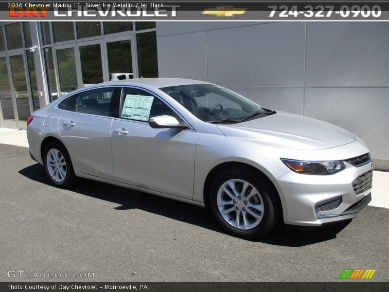 Silver Ice Metallic / Jet Black 2016 Chevrolet Malibu LT