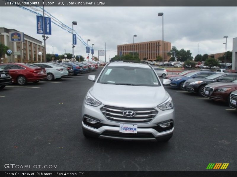 Sparkling Silver / Gray 2017 Hyundai Santa Fe Sport FWD