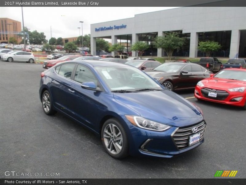 Lakeside Blue / Gray 2017 Hyundai Elantra Limited