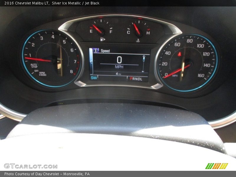 Silver Ice Metallic / Jet Black 2016 Chevrolet Malibu LT