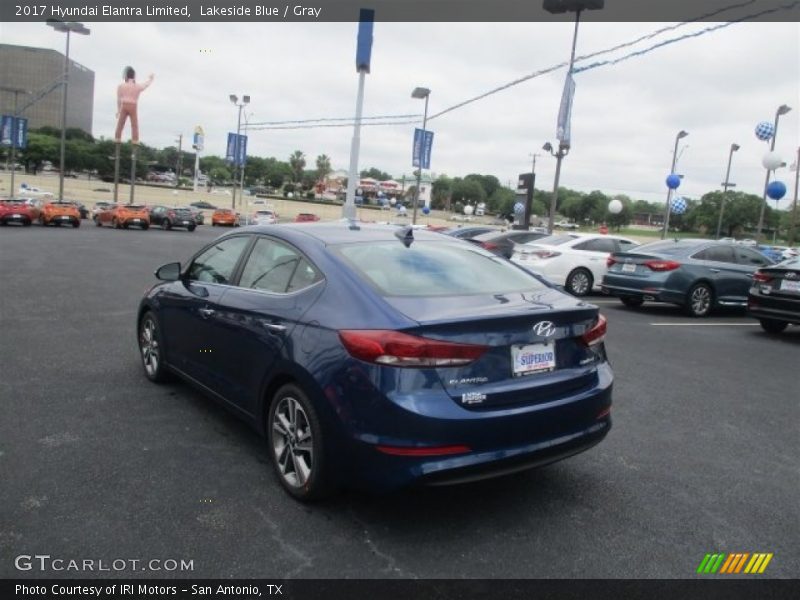 Lakeside Blue / Gray 2017 Hyundai Elantra Limited