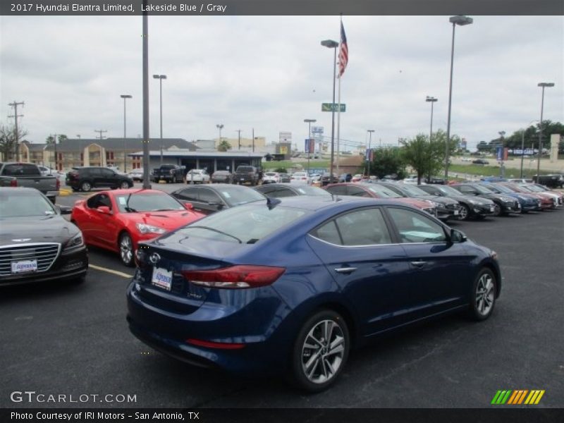 Lakeside Blue / Gray 2017 Hyundai Elantra Limited