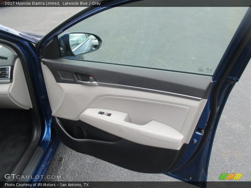 Lakeside Blue / Gray 2017 Hyundai Elantra Limited