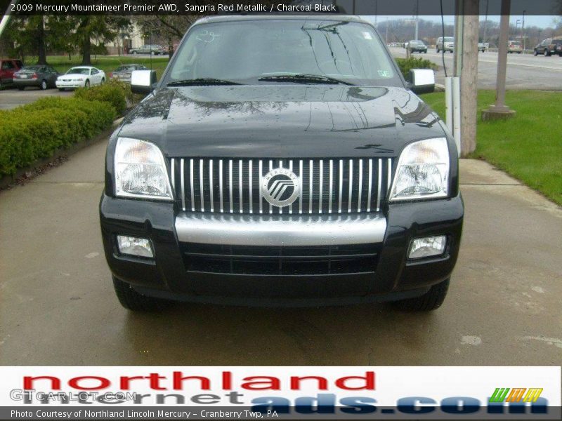 Sangria Red Metallic / Charcoal Black 2009 Mercury Mountaineer Premier AWD