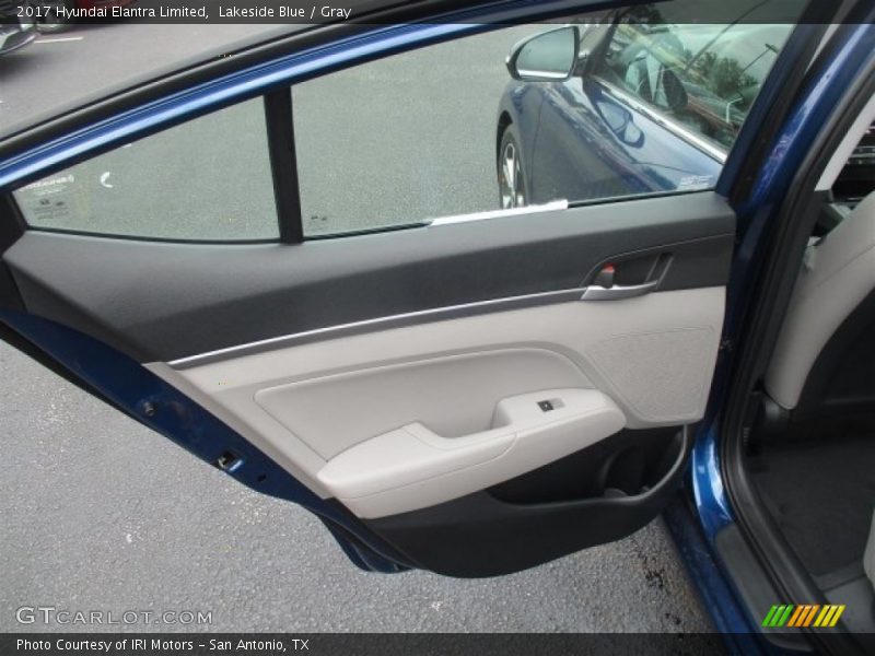 Lakeside Blue / Gray 2017 Hyundai Elantra Limited