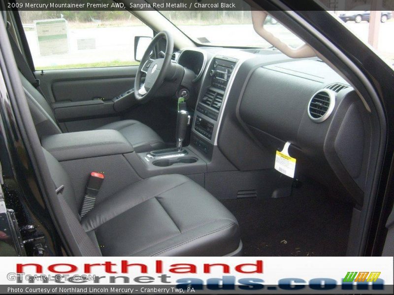 Sangria Red Metallic / Charcoal Black 2009 Mercury Mountaineer Premier AWD