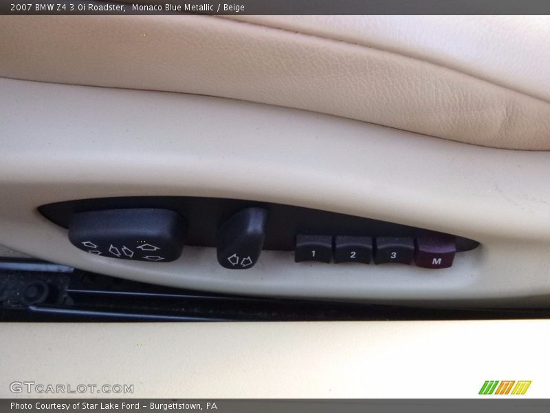 Monaco Blue Metallic / Beige 2007 BMW Z4 3.0i Roadster