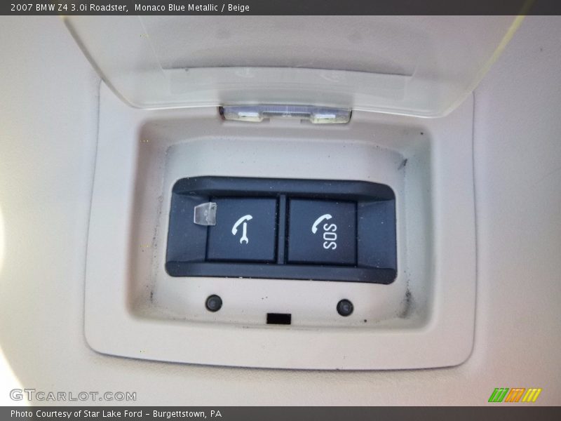 Monaco Blue Metallic / Beige 2007 BMW Z4 3.0i Roadster
