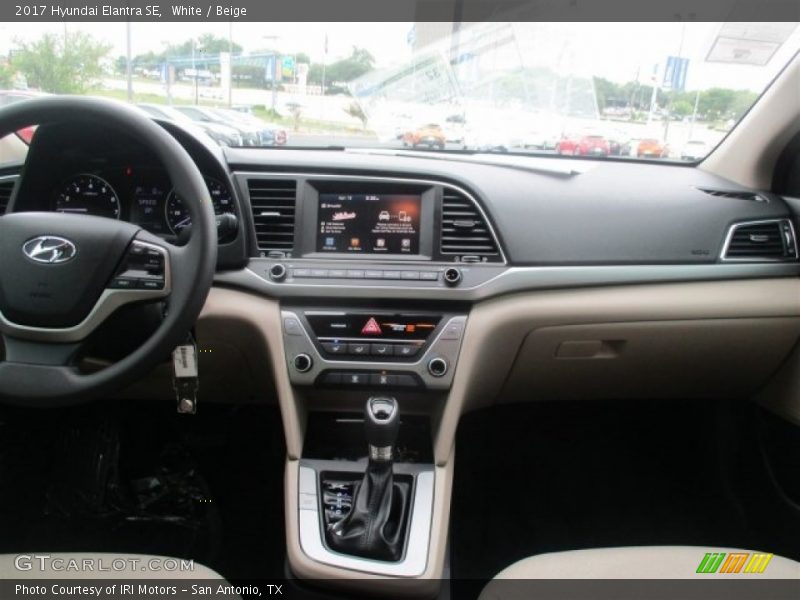 White / Beige 2017 Hyundai Elantra SE