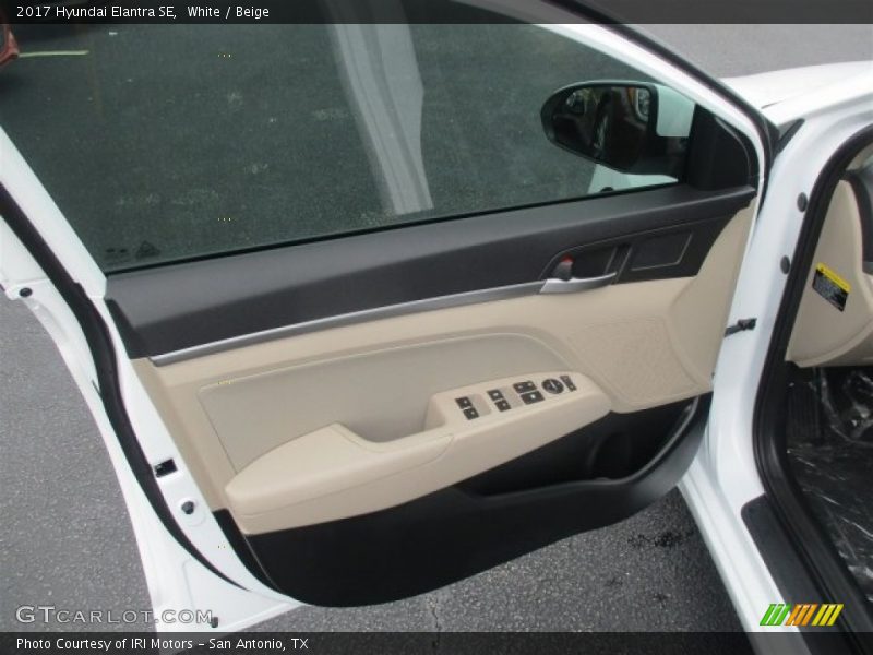 White / Beige 2017 Hyundai Elantra SE