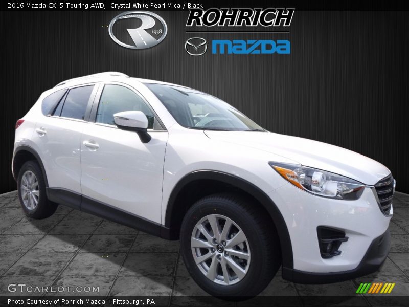 Crystal White Pearl Mica / Black 2016 Mazda CX-5 Touring AWD