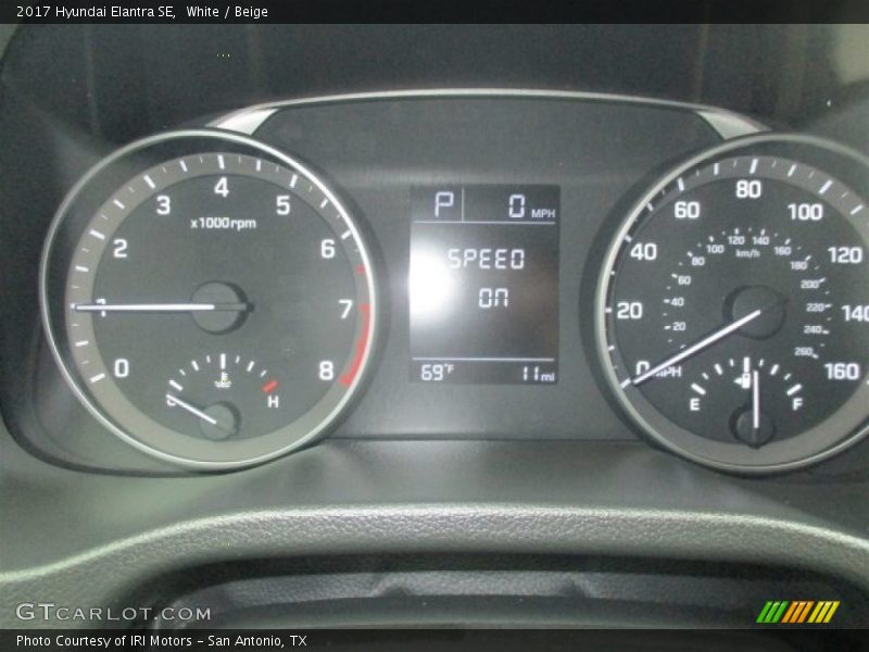 White / Beige 2017 Hyundai Elantra SE
