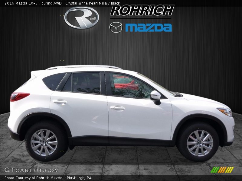 Crystal White Pearl Mica / Black 2016 Mazda CX-5 Touring AWD