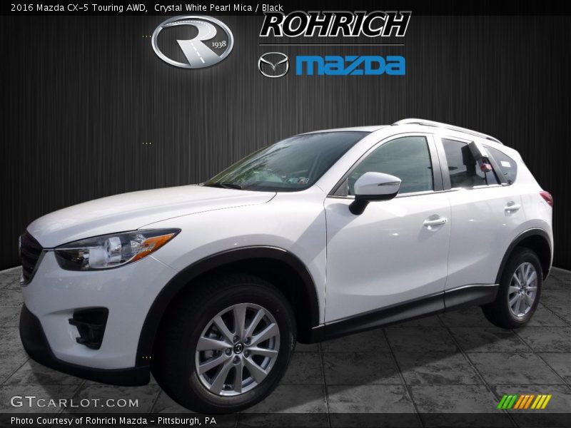 Crystal White Pearl Mica / Black 2016 Mazda CX-5 Touring AWD