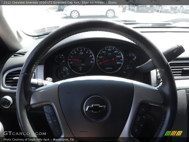 Silver Ice Metallic / Ebony 2012 Chevrolet Silverado 1500 LTZ Extended Cab 4x4