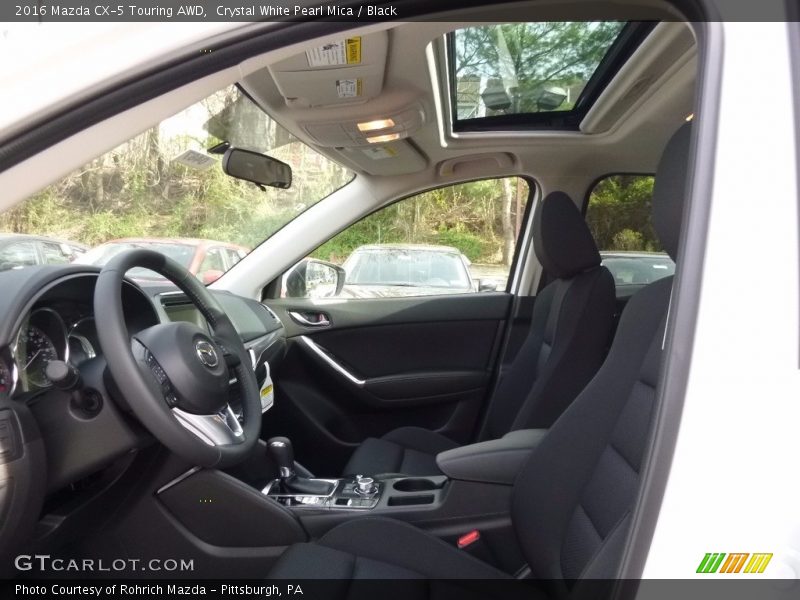 Crystal White Pearl Mica / Black 2016 Mazda CX-5 Touring AWD