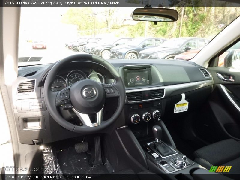 Crystal White Pearl Mica / Black 2016 Mazda CX-5 Touring AWD