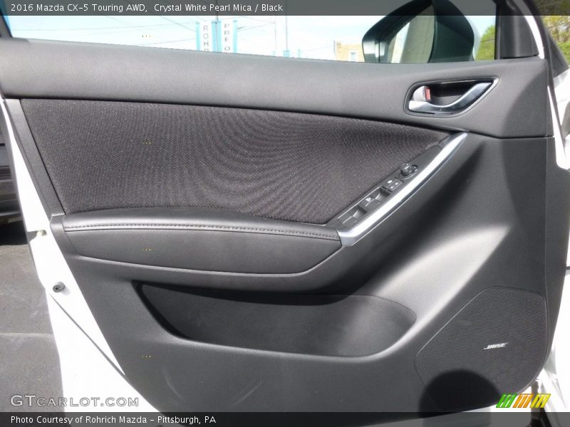 Crystal White Pearl Mica / Black 2016 Mazda CX-5 Touring AWD