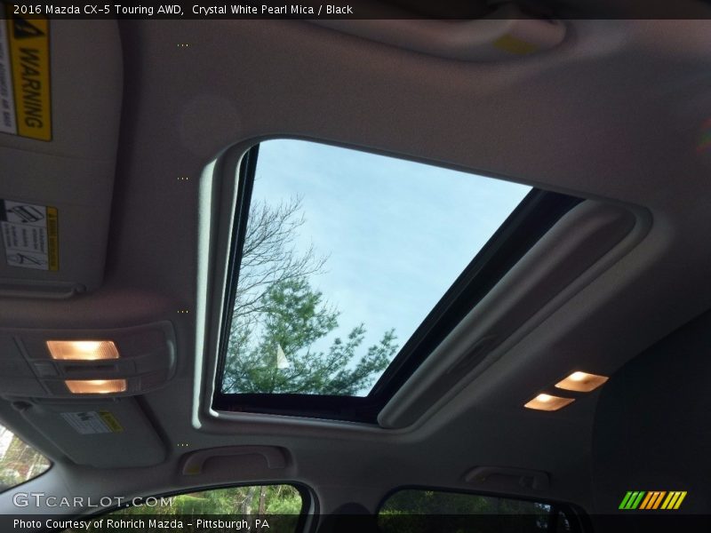 Crystal White Pearl Mica / Black 2016 Mazda CX-5 Touring AWD