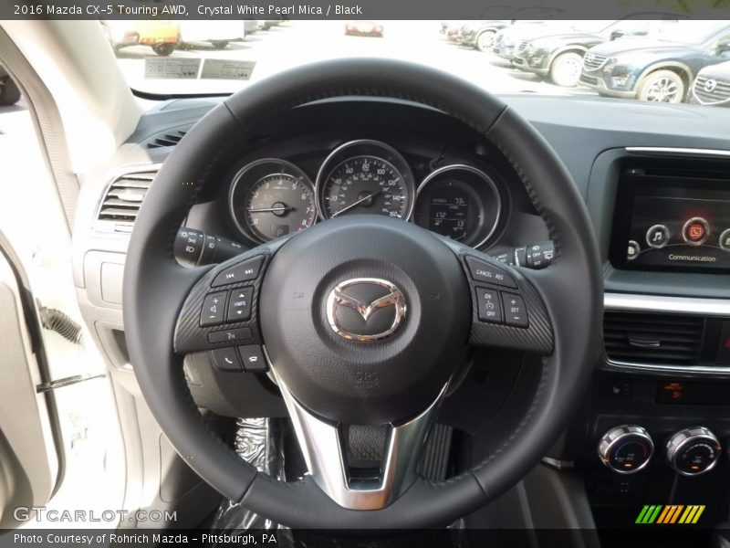 Crystal White Pearl Mica / Black 2016 Mazda CX-5 Touring AWD