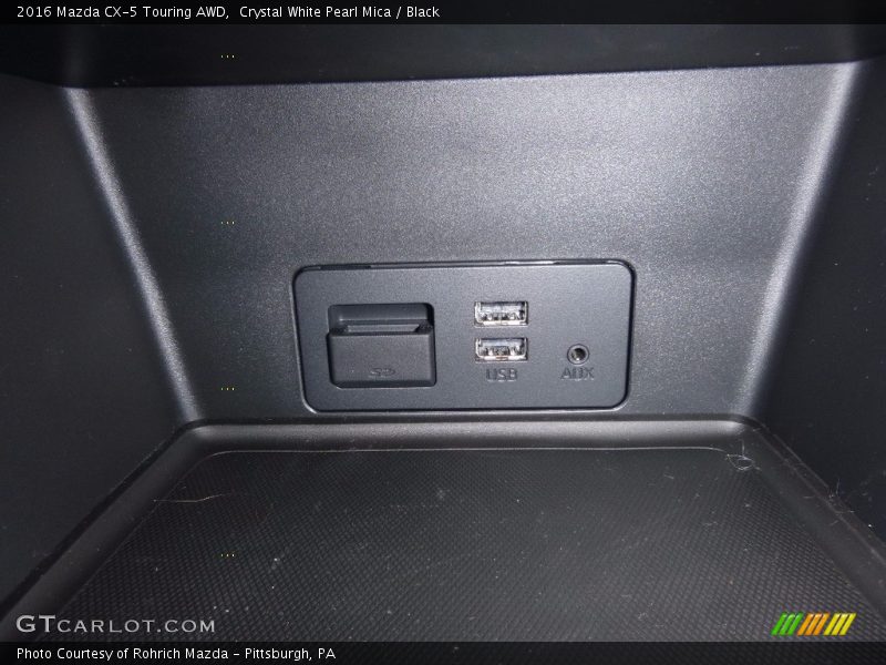 Crystal White Pearl Mica / Black 2016 Mazda CX-5 Touring AWD