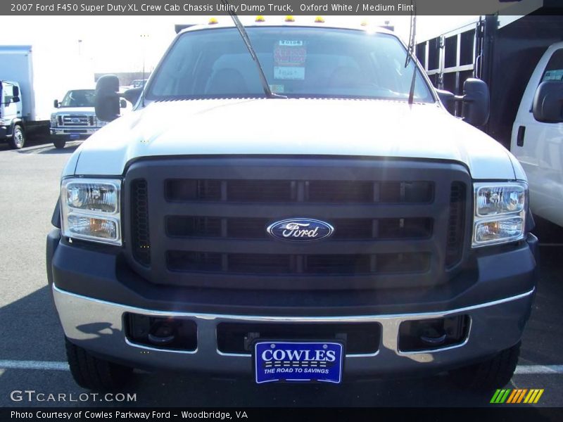 Oxford White / Medium Flint 2007 Ford F450 Super Duty XL Crew Cab Chassis Utility Dump Truck