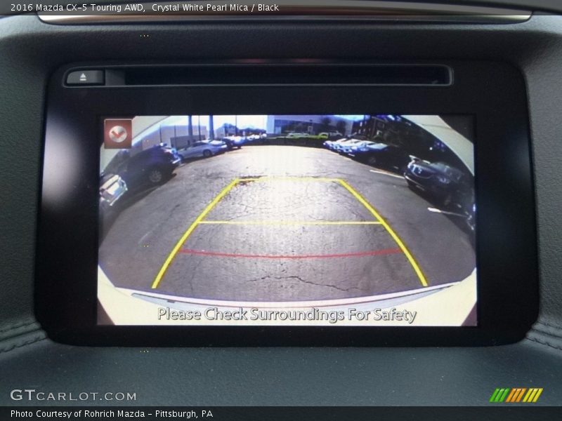 Crystal White Pearl Mica / Black 2016 Mazda CX-5 Touring AWD
