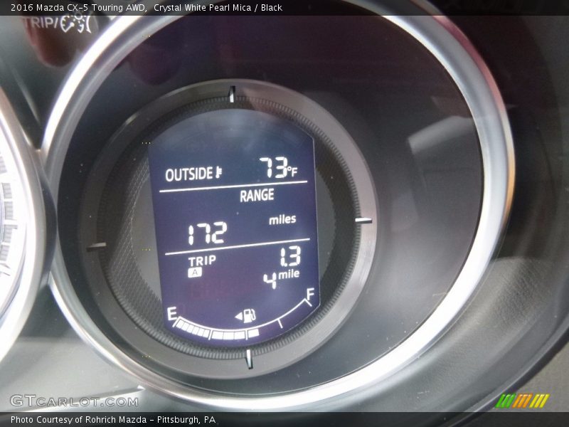 Crystal White Pearl Mica / Black 2016 Mazda CX-5 Touring AWD