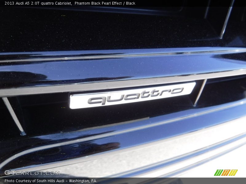 Phantom Black Pearl Effect / Black 2013 Audi A5 2.0T quattro Cabriolet
