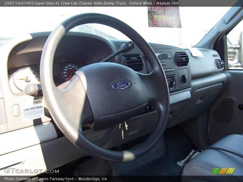 Oxford White / Medium Flint 2007 Ford F450 Super Duty XL Crew Cab Chassis Utility Dump Truck