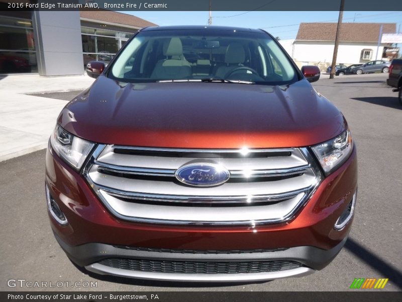 Bronze Fire / Ceramic 2016 Ford Edge Titanium AWD