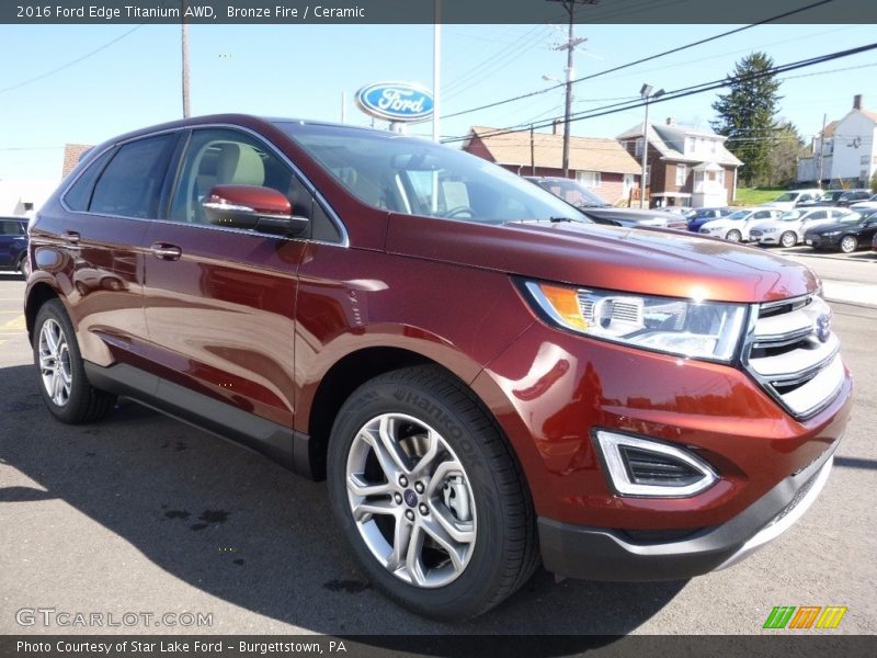 Bronze Fire / Ceramic 2016 Ford Edge Titanium AWD
