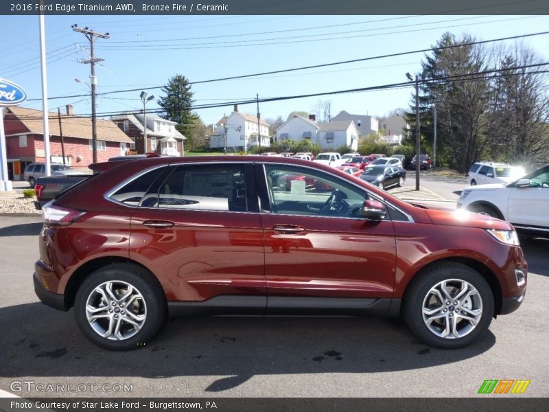 Bronze Fire / Ceramic 2016 Ford Edge Titanium AWD