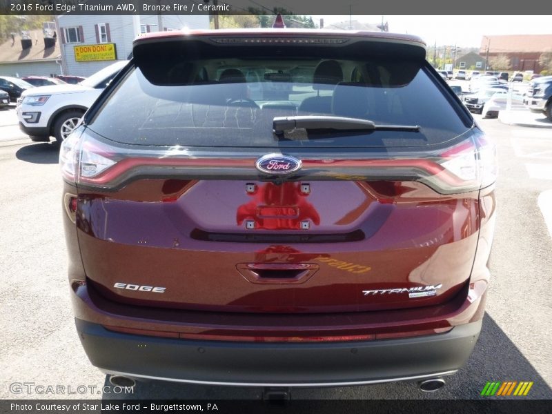 Bronze Fire / Ceramic 2016 Ford Edge Titanium AWD