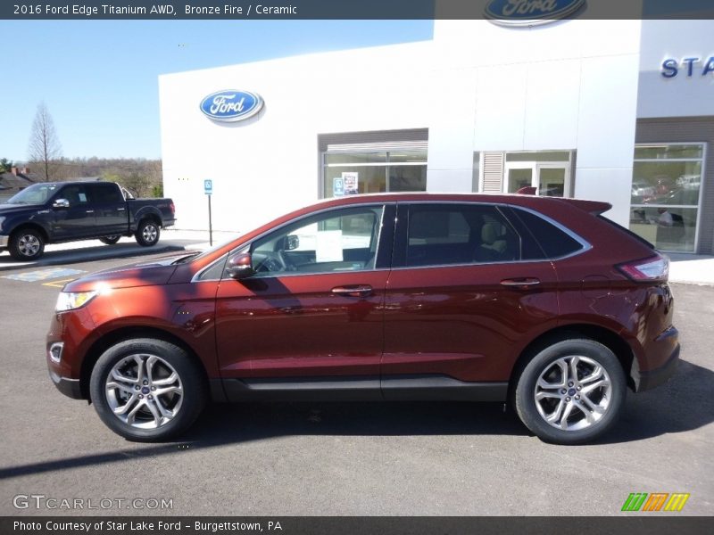 Bronze Fire / Ceramic 2016 Ford Edge Titanium AWD