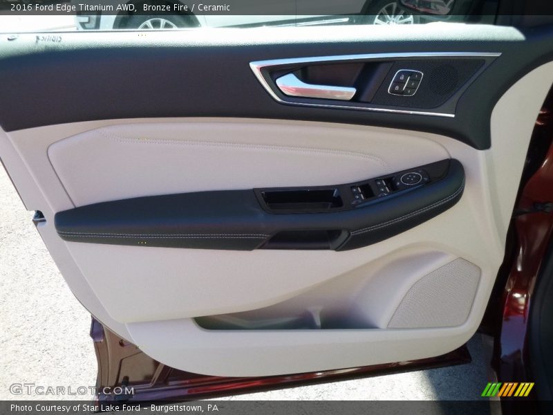 Bronze Fire / Ceramic 2016 Ford Edge Titanium AWD
