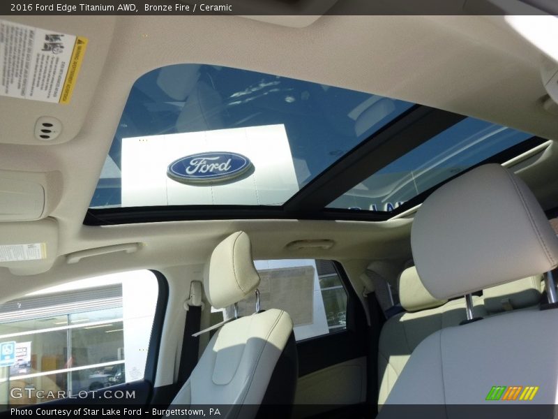 Bronze Fire / Ceramic 2016 Ford Edge Titanium AWD